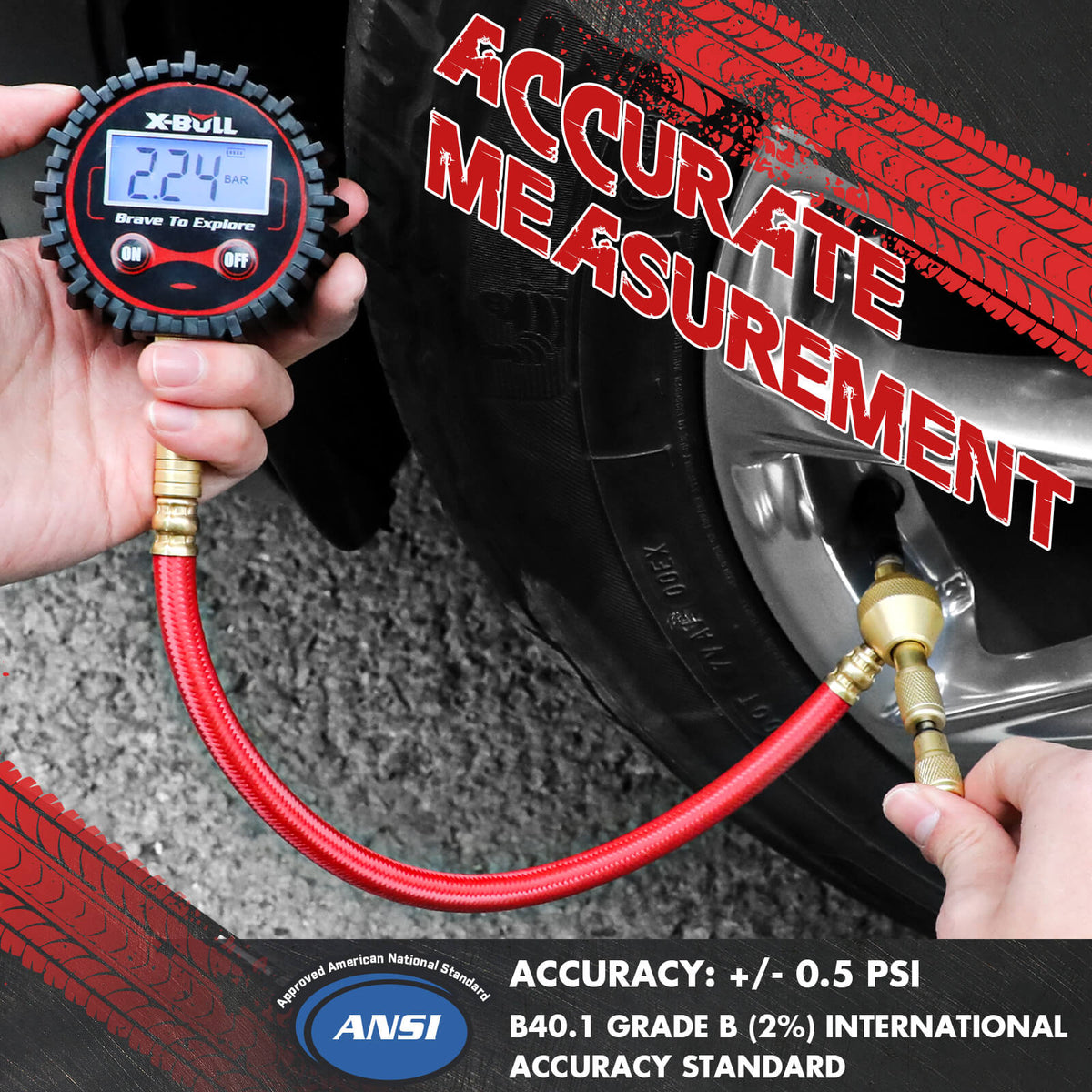 X-BULL Digital Tyre Pressure Gauge 250PSI, view 3