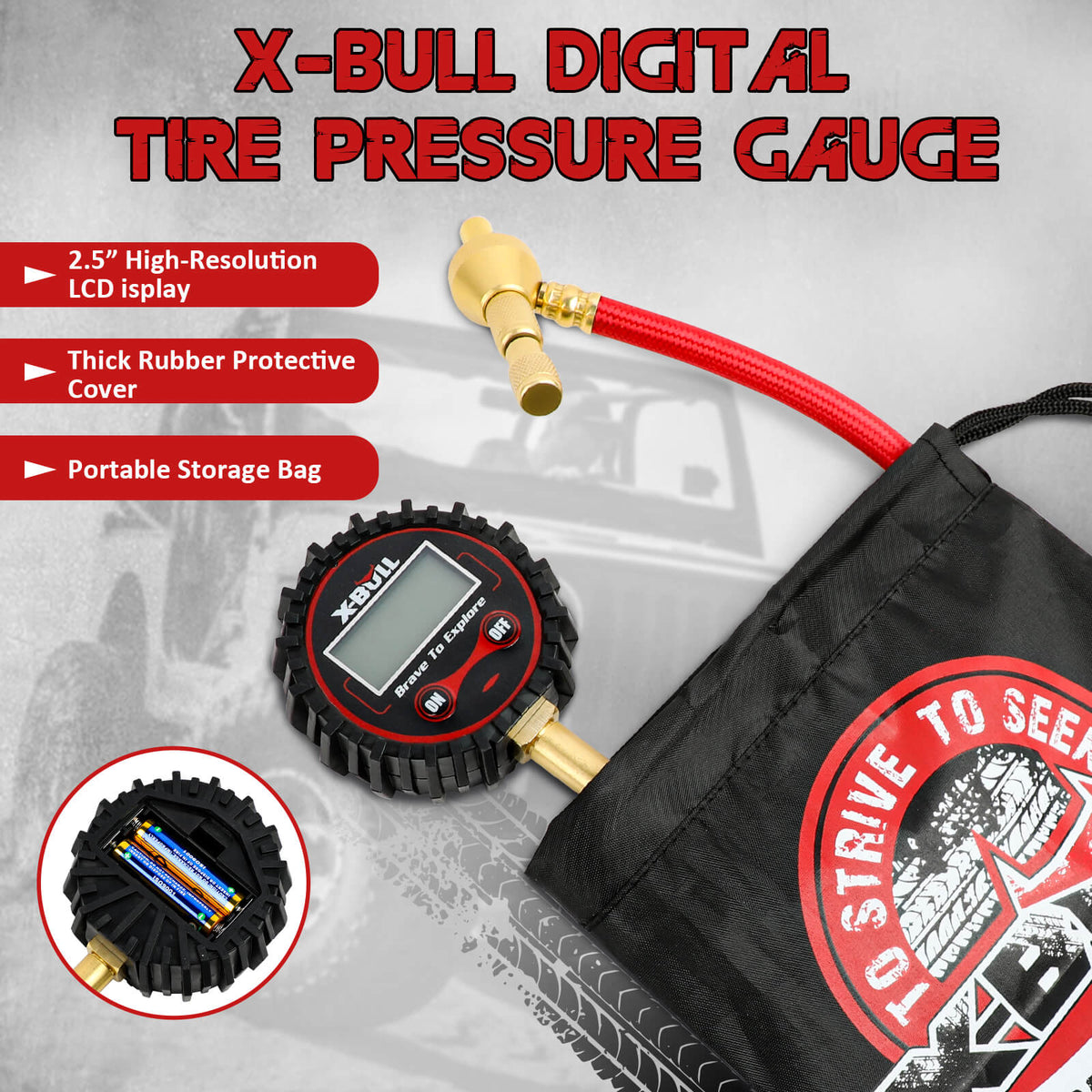 X-BULL Digital Tyre Pressure Gauge 250PSI, view 4