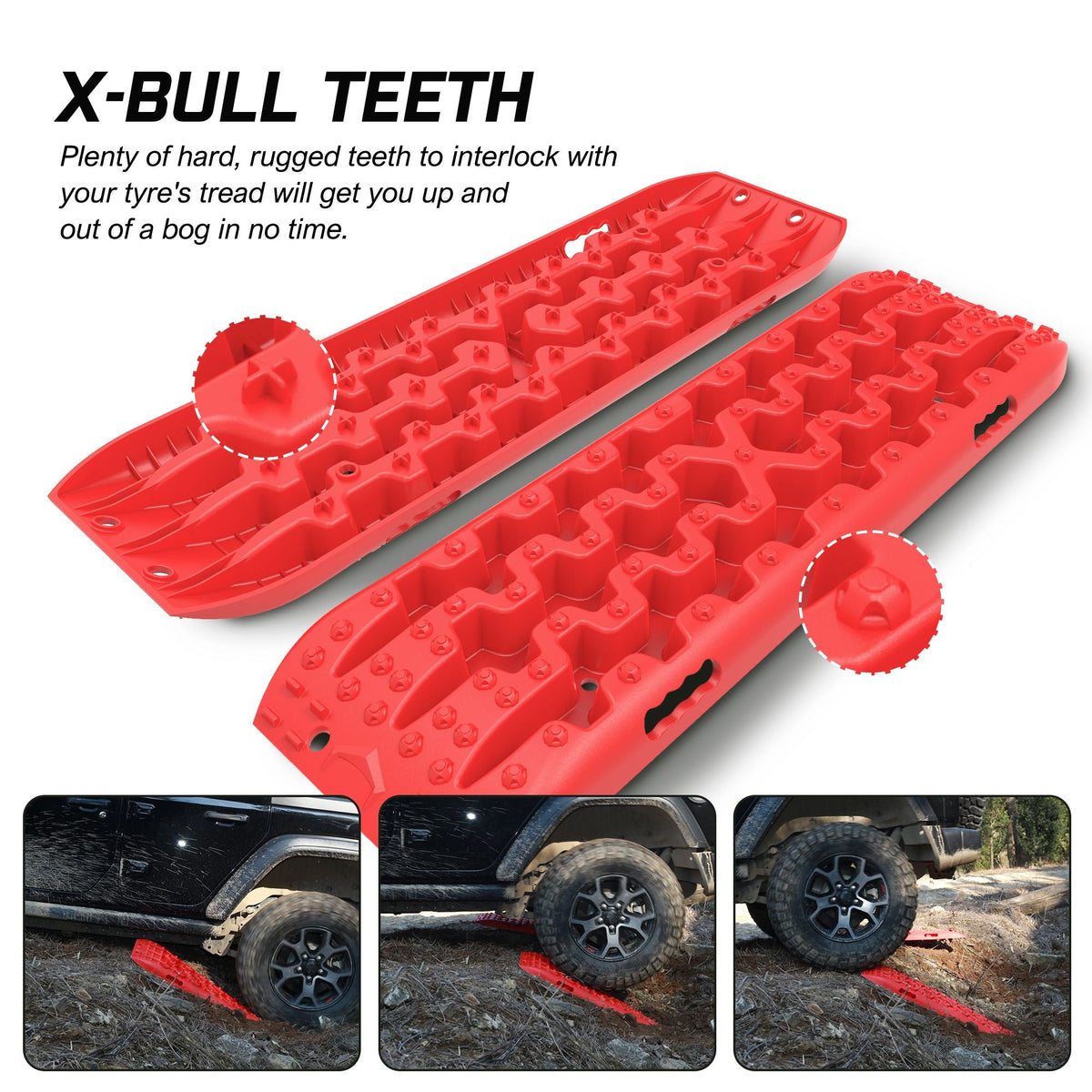 X-BULL Gen 3.0 Recovery Tracks Kit - Red, view 6