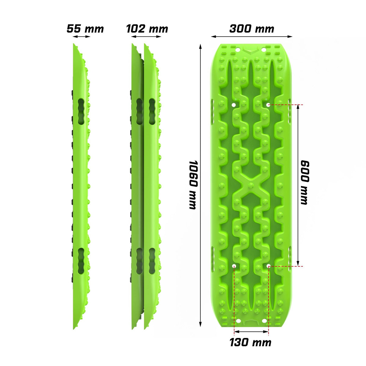 Recovery Tracks Gen 3.0 Kit with Mounting Pins - Green, view 4