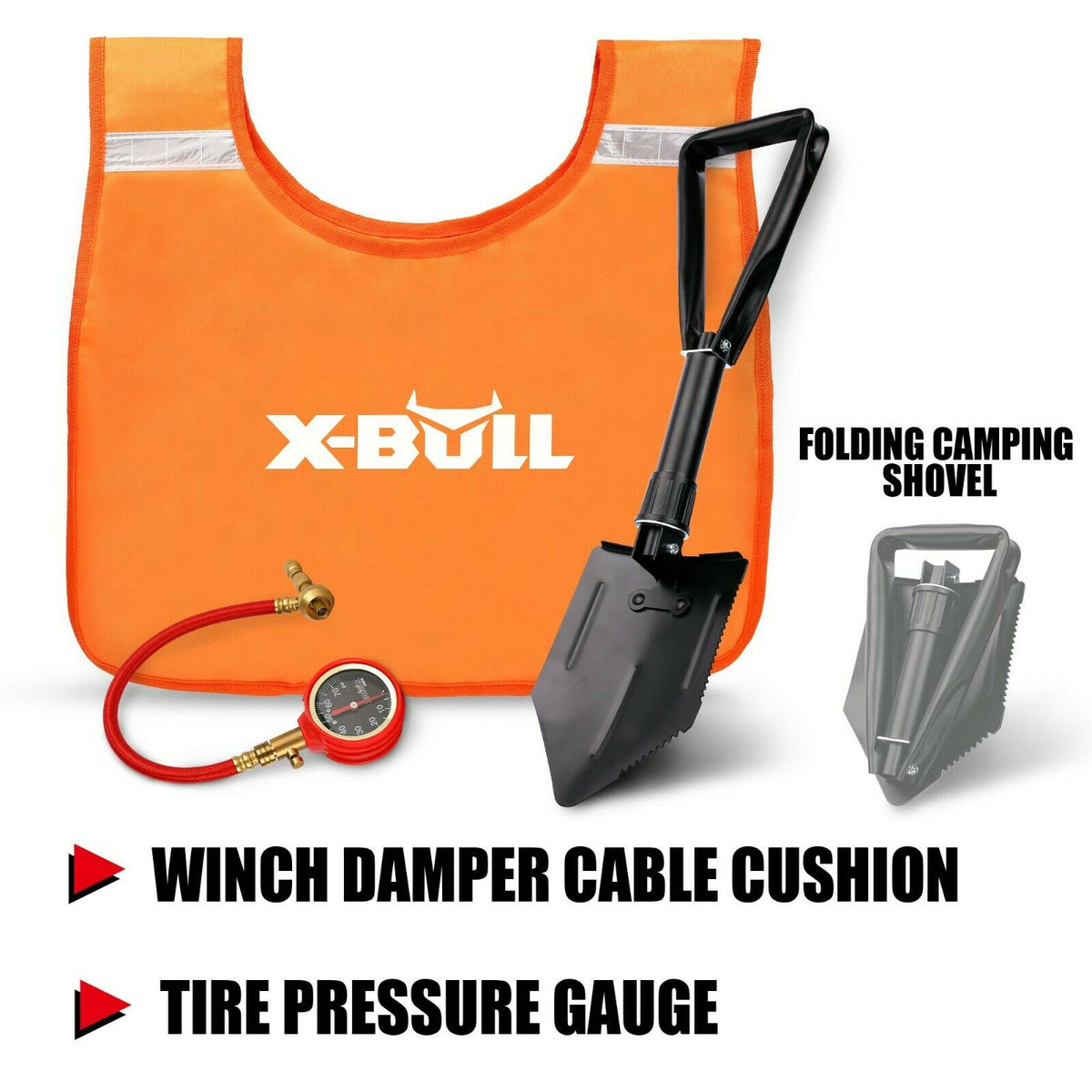 4WD Recovery Kit with Tracks & Snatch Strap - X-BULL Orange, view 7