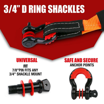 4WD Recovery Kit with Tracks & Snatch Strap - X-BULL Orange, view 11