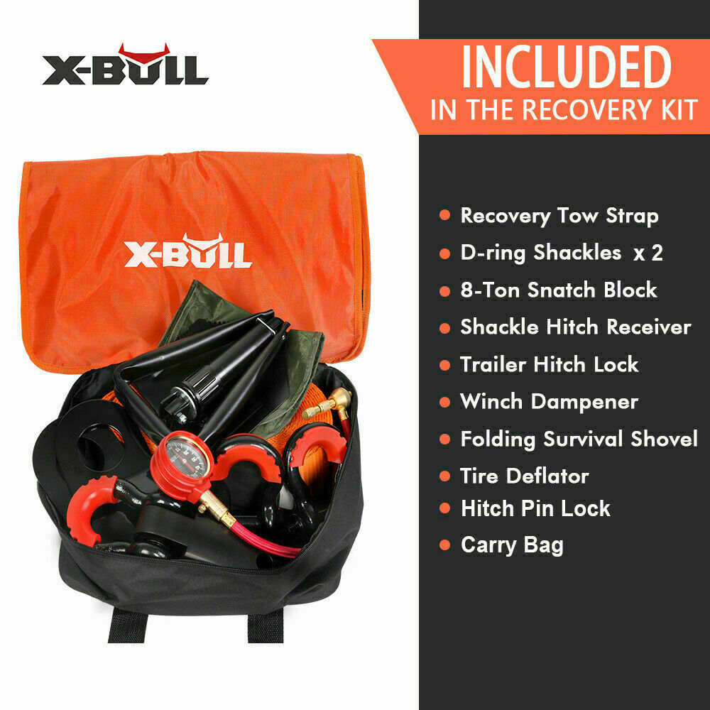 11 Piece 4WD Recovery Kit with Snatch Strap, view 2