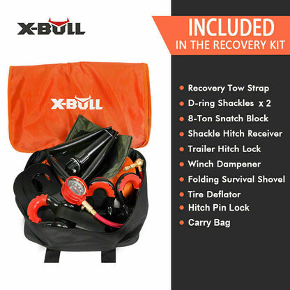 11 Piece 4WD Recovery Kit with Snatch Strap, view 2
