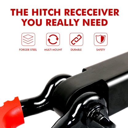 5T Recovery Hitch Receiver with Bow Shackle - X-BULL, view 2