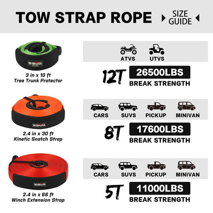 4WD Recovery Kit with Tracks & Soft Shackles - X-BULL, view 3