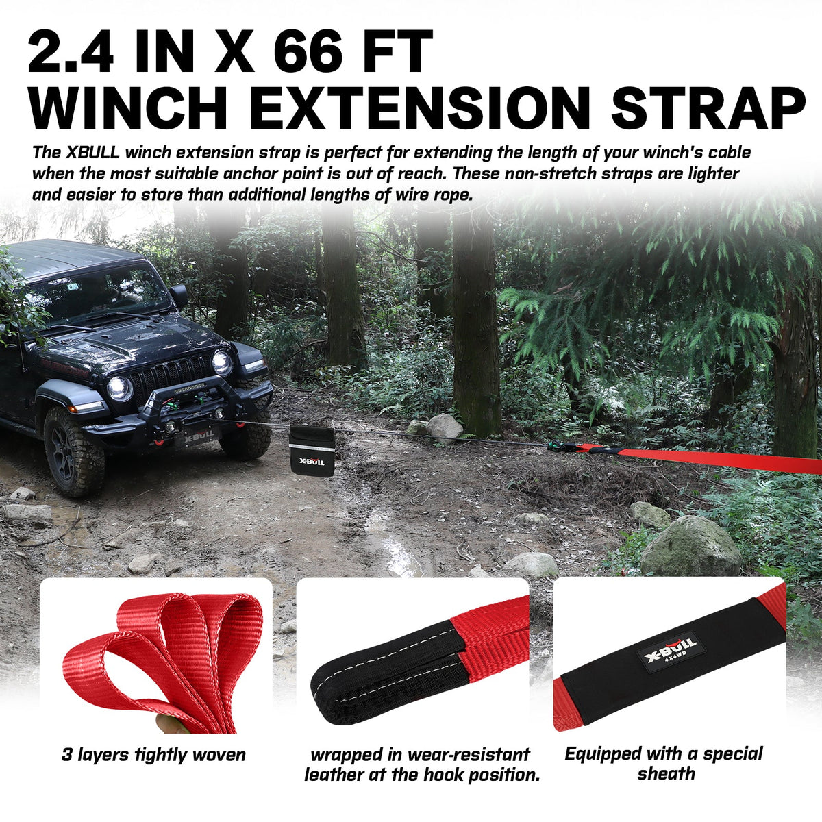 4WD Recovery Kit with Tracks & Soft Shackles - X-BULL, view 6