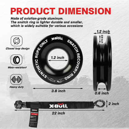 4WD Recovery Kit with Tracks & Soft Shackles - X-BULL, view 8