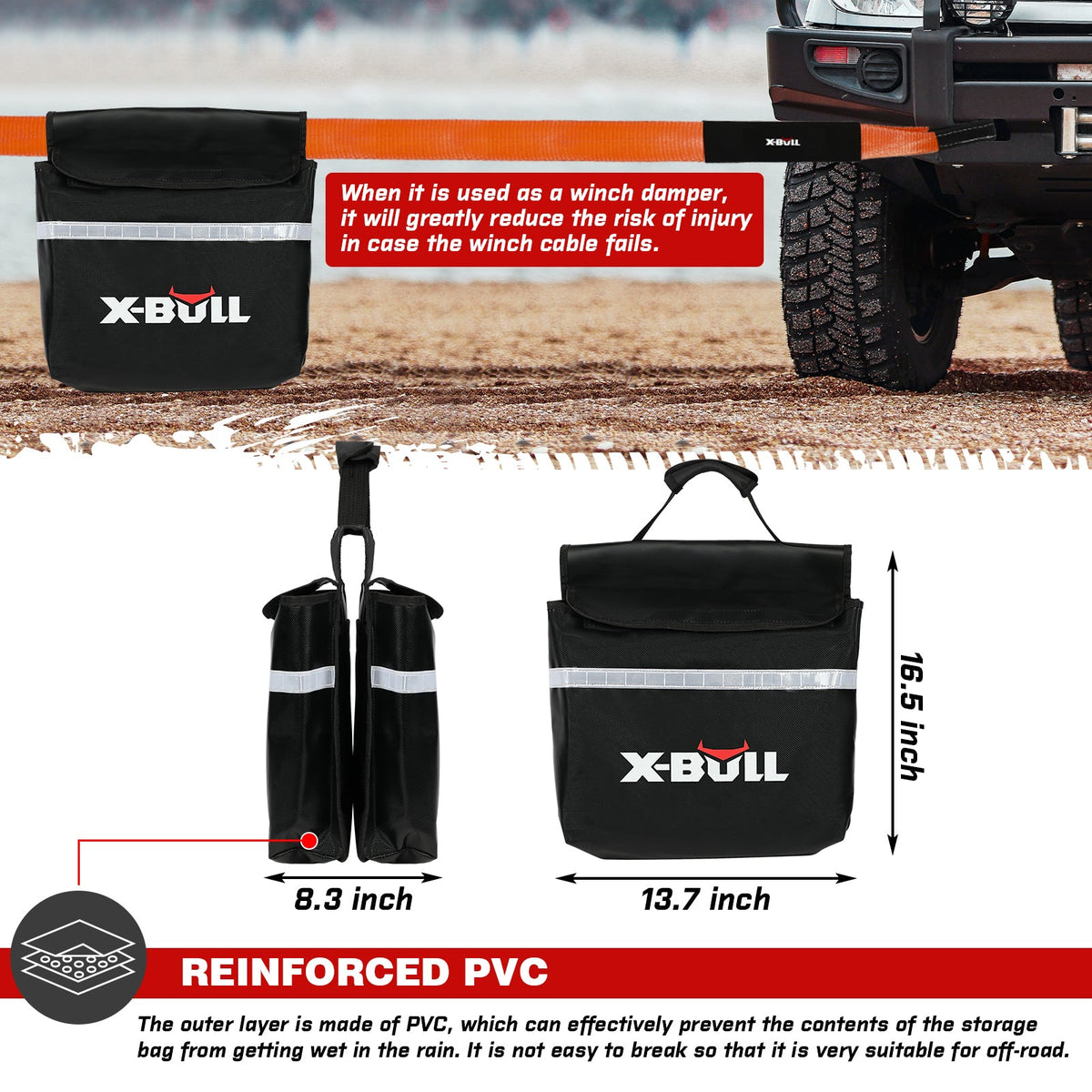 4WD Recovery Kit with Tracks & Soft Shackles - X-BULL, view 10