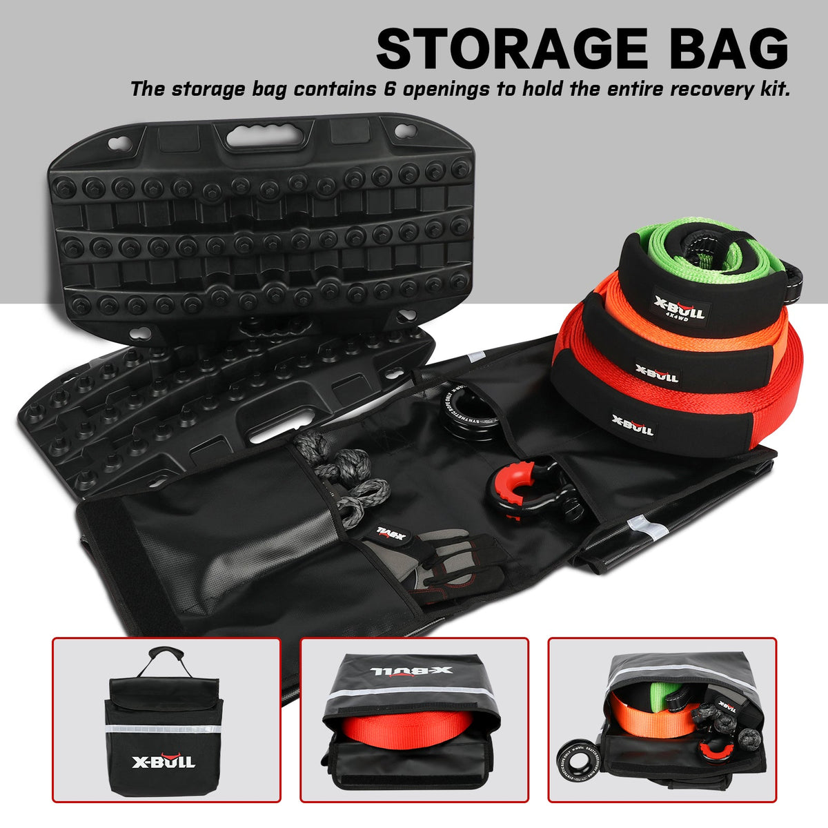 4WD Recovery Kit with Tracks & Soft Shackles - X-BULL, view 11
