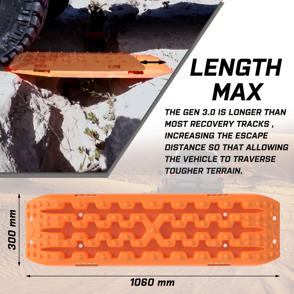 Recovery Tracks Gen 3.0 2pc - Orange, view 3