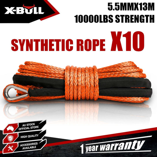 X-BULL SK75 Dyneema Synthetic Winch Rope 5.5mm x 13m