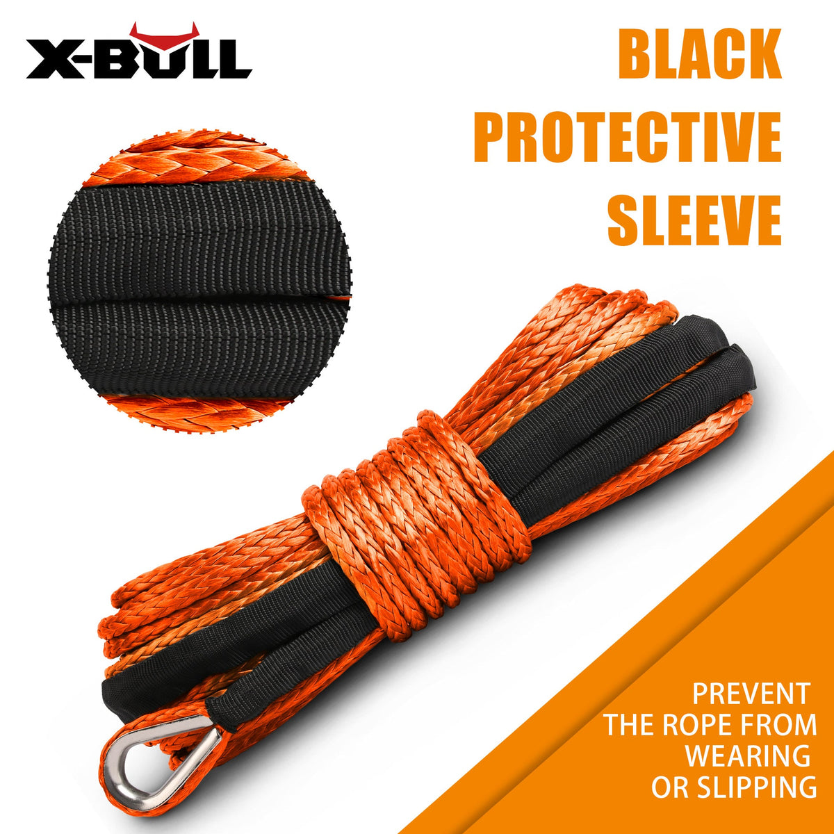 X-BULL Synthetic Winch Rope 5.5mm x 13m, view 3