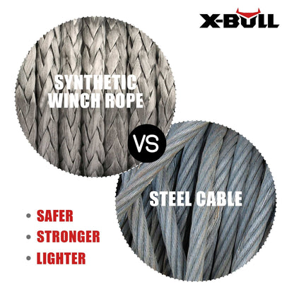 X-BULL SK75 Synthetic Winch Rope 5.5mm x 13m – 10 Pack, view 3