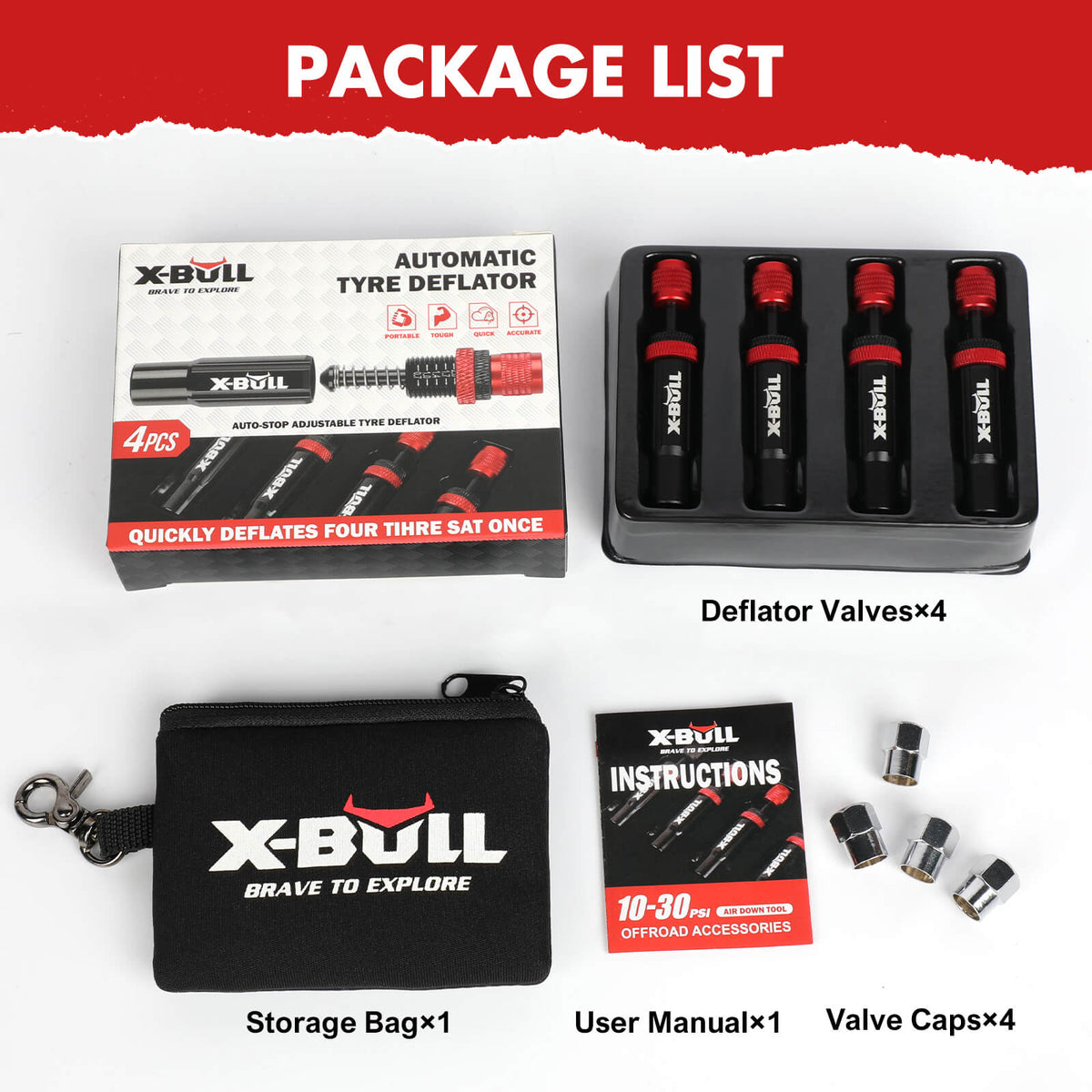 X-BULL Automatic Tyre Deflators 4PCS, view 3