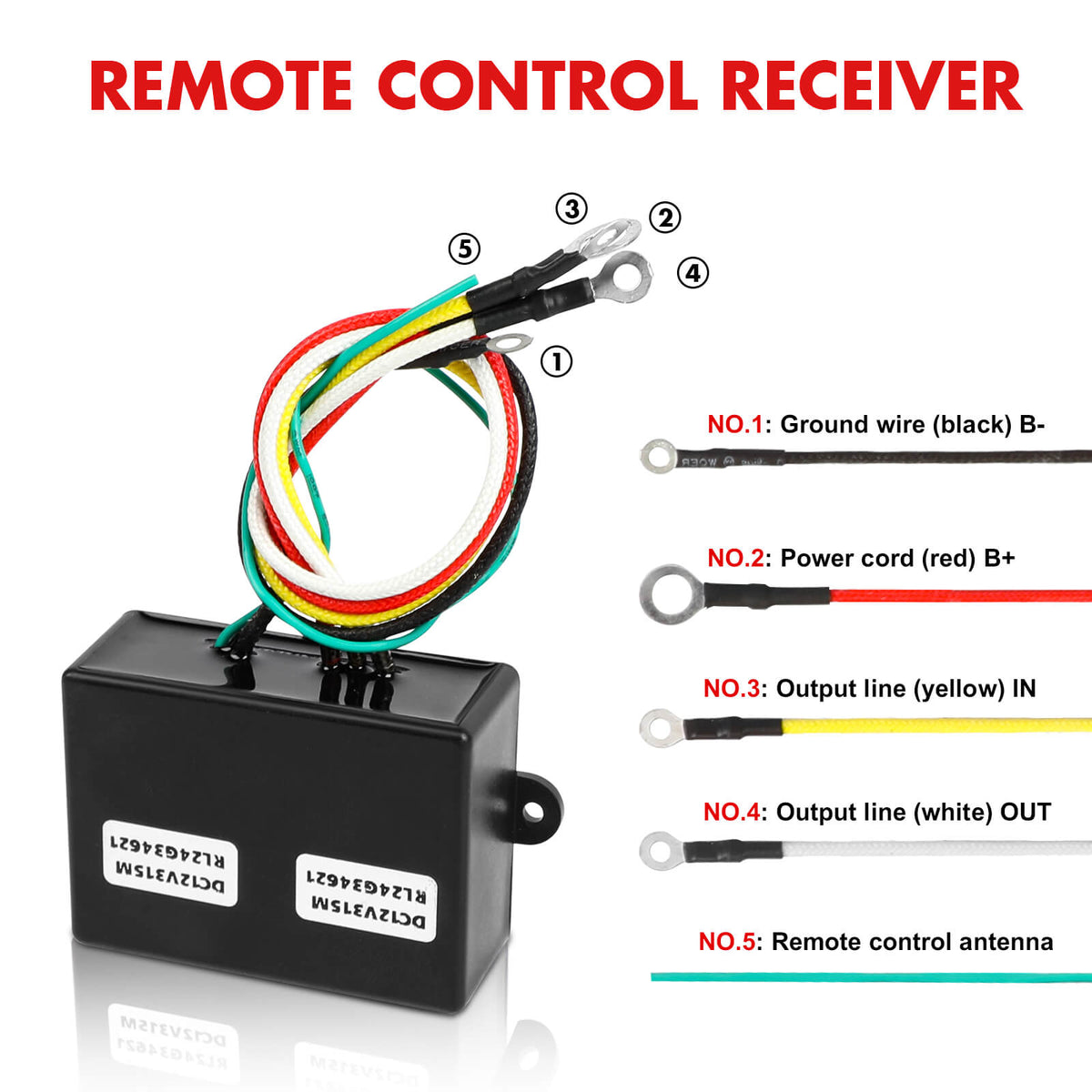 X-BULL 12V Wireless Winch Remote Control Kit, view 3