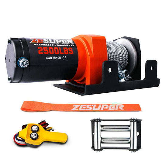 2500lb 12V Electric Winch with Steel Cable