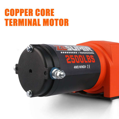2500lb 12V Electric Winch with Steel Cable, view 7