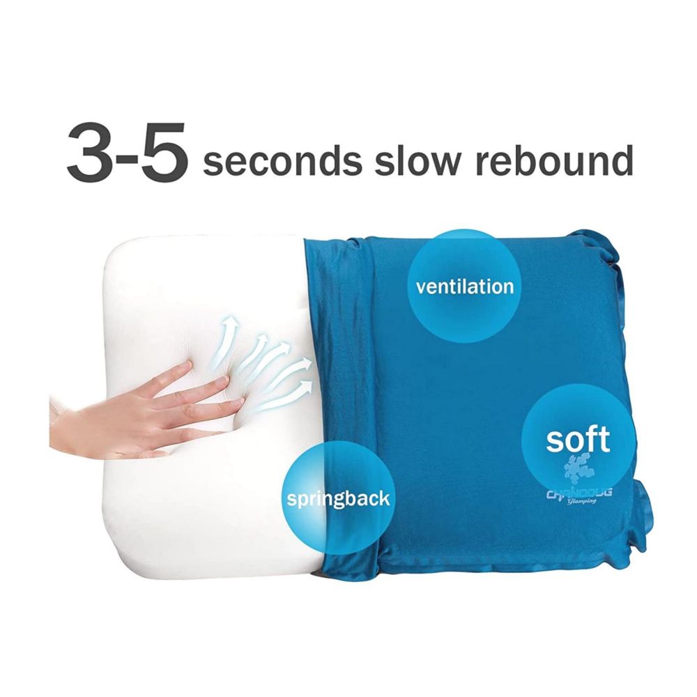Camping Pillow – Self-Inflating with 3D Neck Support, view 4
