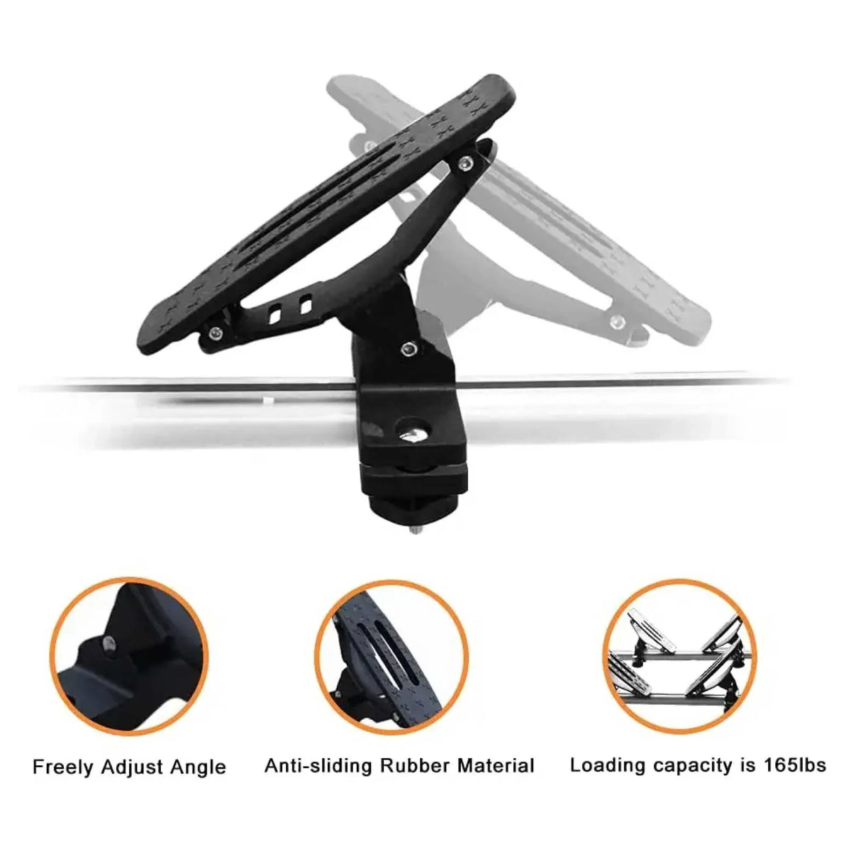 Universal Kayak Roof Rack Saddle Carrier – 75kg, view 2