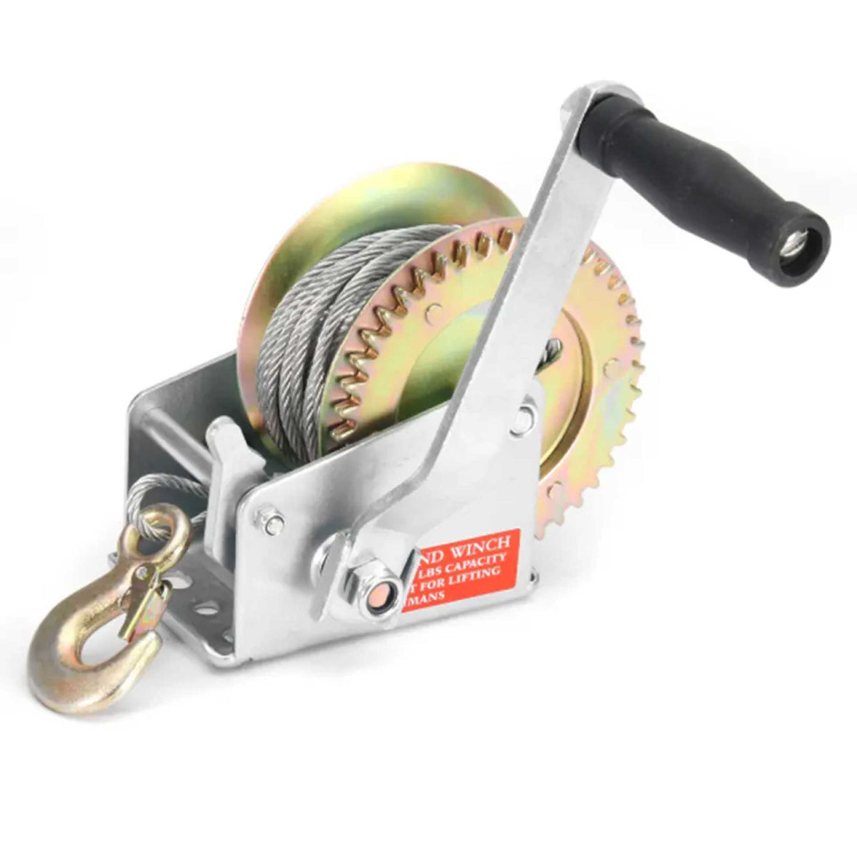 500kg Manual Hand Winch – 10m Steel Cable