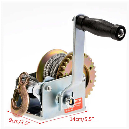 500kg Manual Hand Winch – 10m Steel Cable, view 5