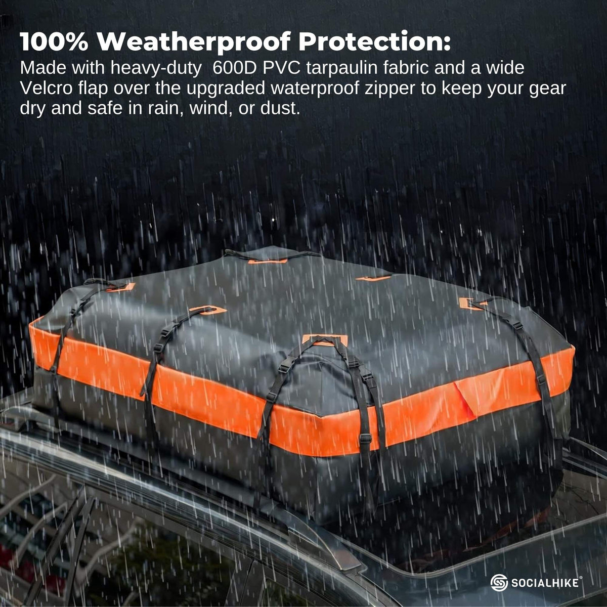 Social Hike Waterproof Rooftop Cargo Bag 428L, view 4