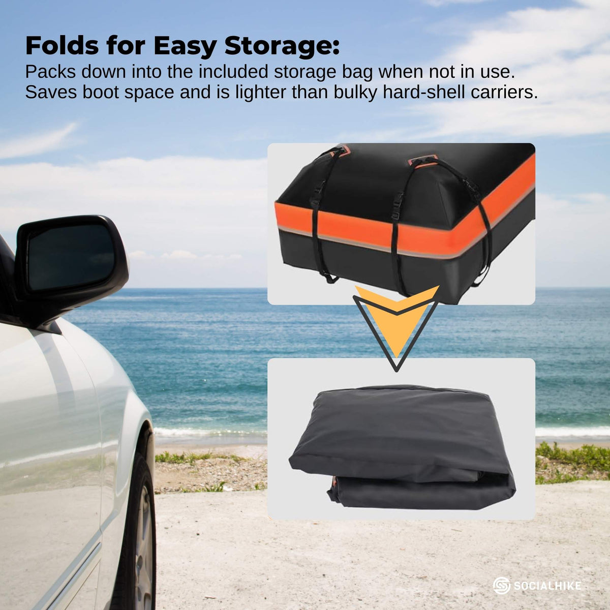 Social Hike Waterproof Rooftop Cargo Bag 428L, view 8