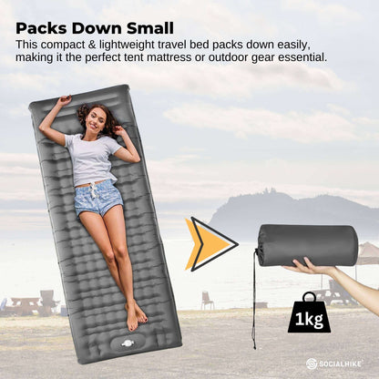 Social Hike Step-Inflating Camping Mattress 12cm