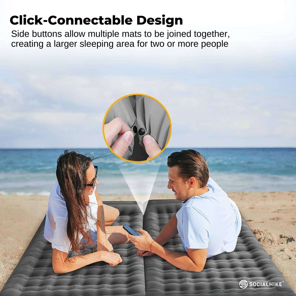 Social Hike Step-Inflating Camping Mattress 12cm