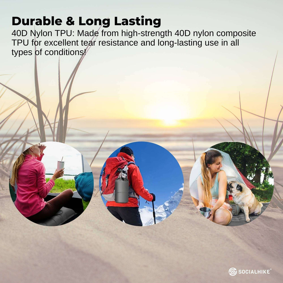 Social Hike Step-Inflating Camping Mattress 12cm
