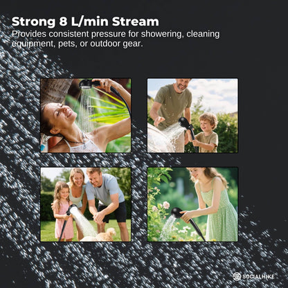 Portable Camping Shower Kit - Social Hike 6000mAh, view 6