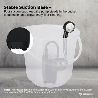 Portable Camping Shower Kit - Social Hike 6000mAh, view 8