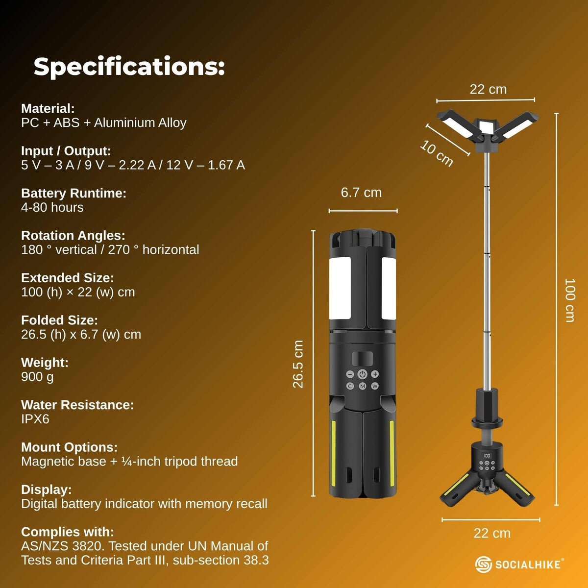 Social Hike Telescopic LED Camping Lantern, view 2
