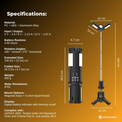 Social Hike Telescopic LED Camping Lantern, view 2