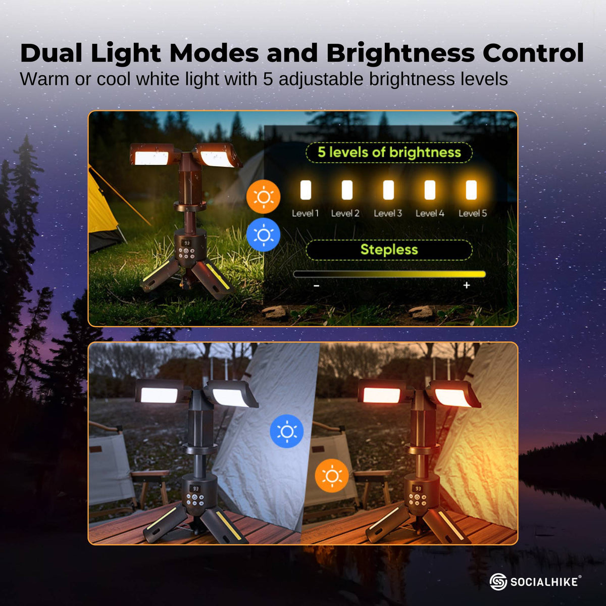 Social Hike Telescopic LED Camping Lantern, view 4