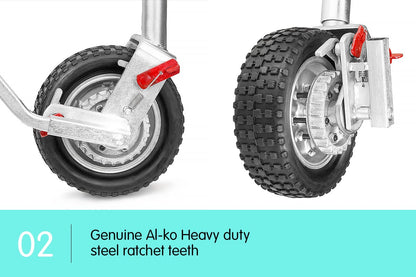 AL-KO 10in Ratchet Jockey Wheel Power Mover, view 4