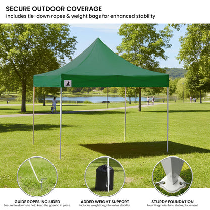 Wallaroo 3x3m Pop-Up Marquee with Walls - Green, view 10