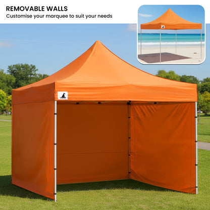 Wallaroo 3x3m Pop-Up Marquee with Walls - Orange, view 7