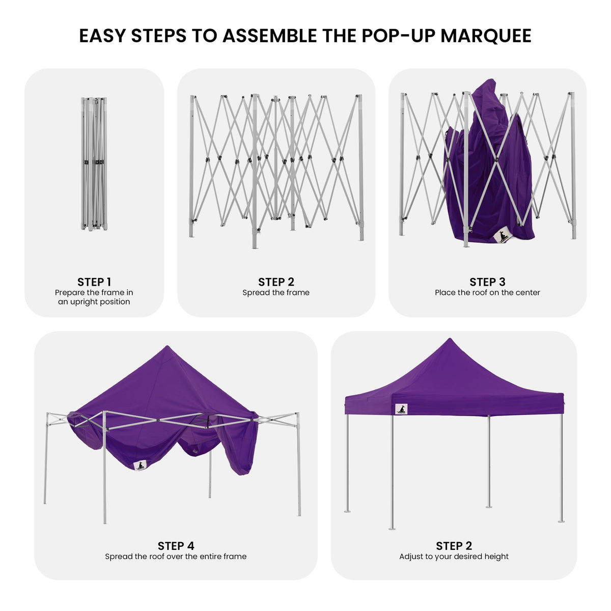 Wallaroo 3x3m Pop-Up Marquee with Walls – Purple, view 8
