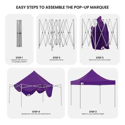 Wallaroo 3x3m Pop-Up Marquee with Walls – Purple, view 8