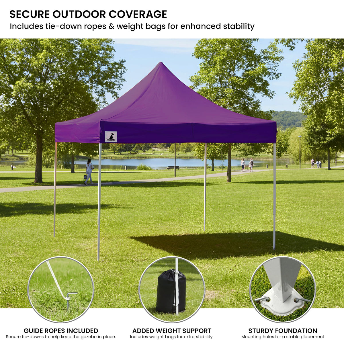 Wallaroo 3x3m Pop-Up Marquee with Walls – Purple, view 10
