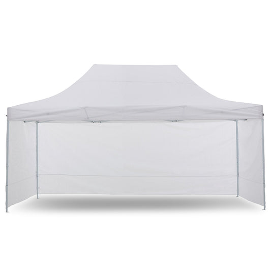 3x4.5m Pop-Up Marquee with 5 Walls – White