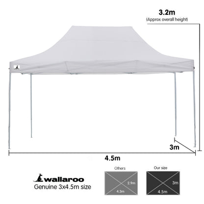 3x4.5m Pop-Up Marquee with 5 Walls – White, view 7