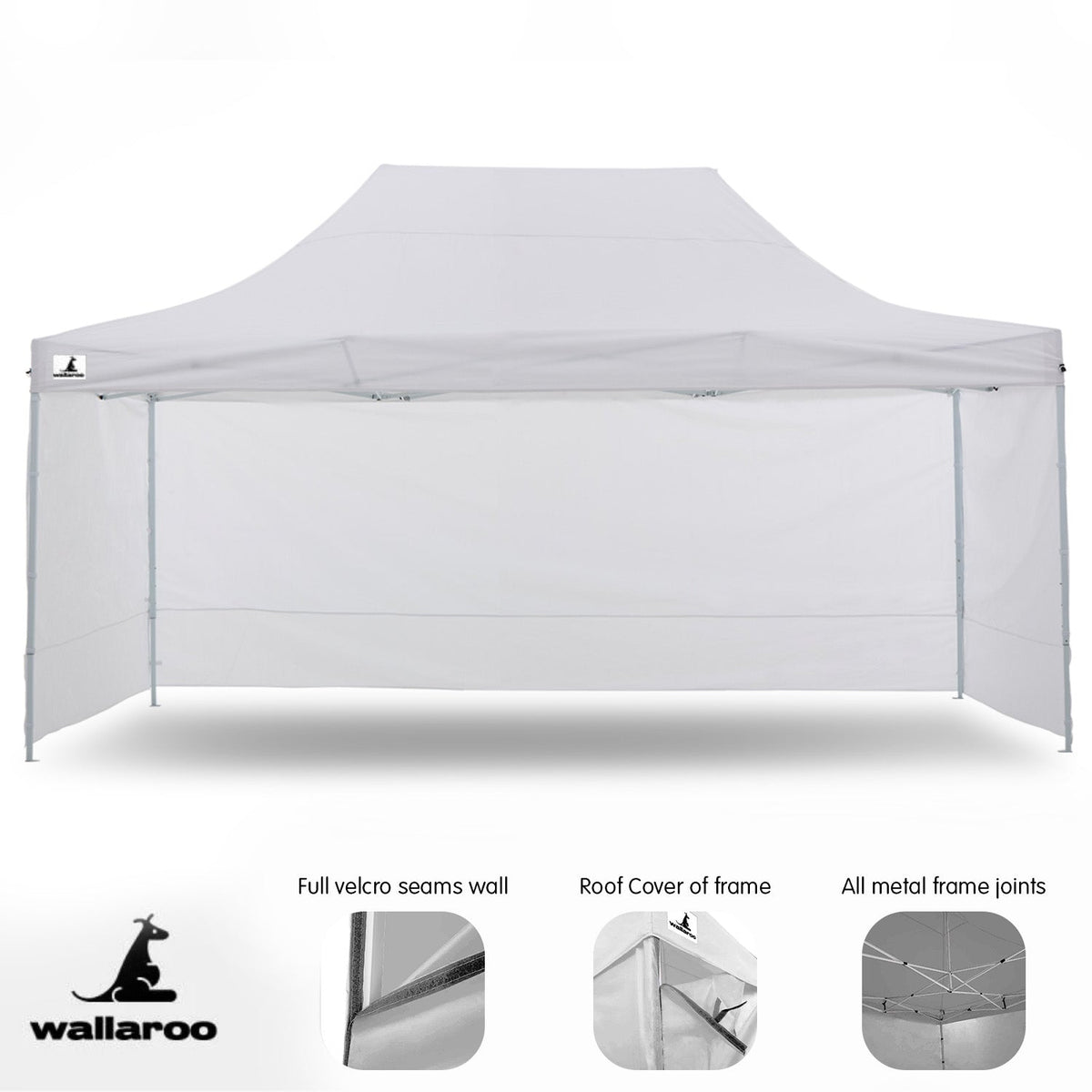 3x4.5m Pop-Up Marquee with 5 Walls – White, view 11