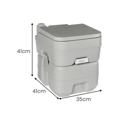 20L Portable Toilet with Press Flush Pump – Wallaroo, view 4