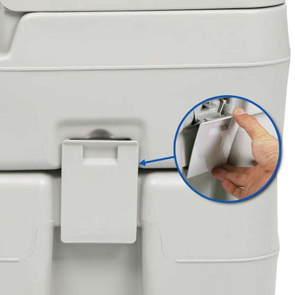 20L Portable Toilet with Press Flush Pump – Wallaroo, view 12