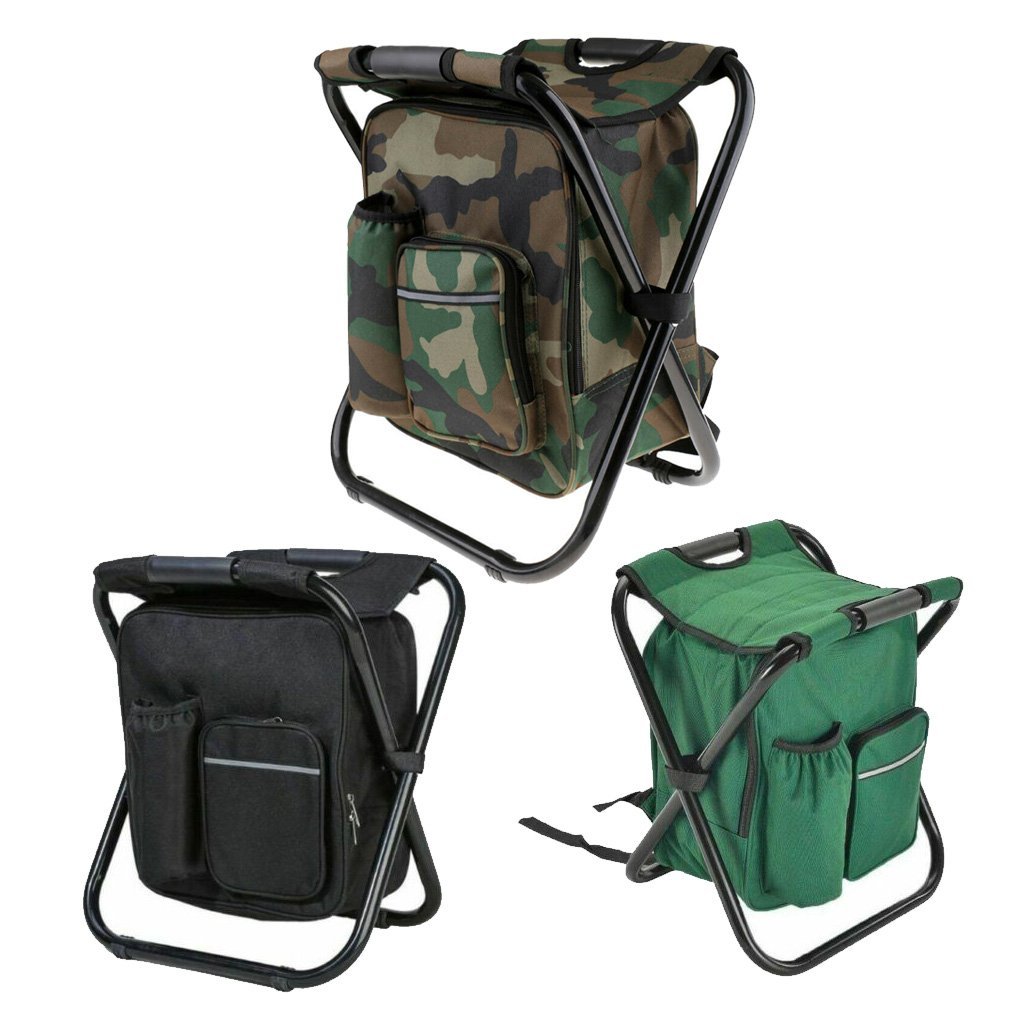 3-in-1 Folding Backpack Chair with Cooler – 150kg, view 2
