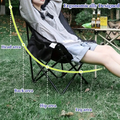 Enlarged High-Back Moon Chair – Sky Blue, view 3