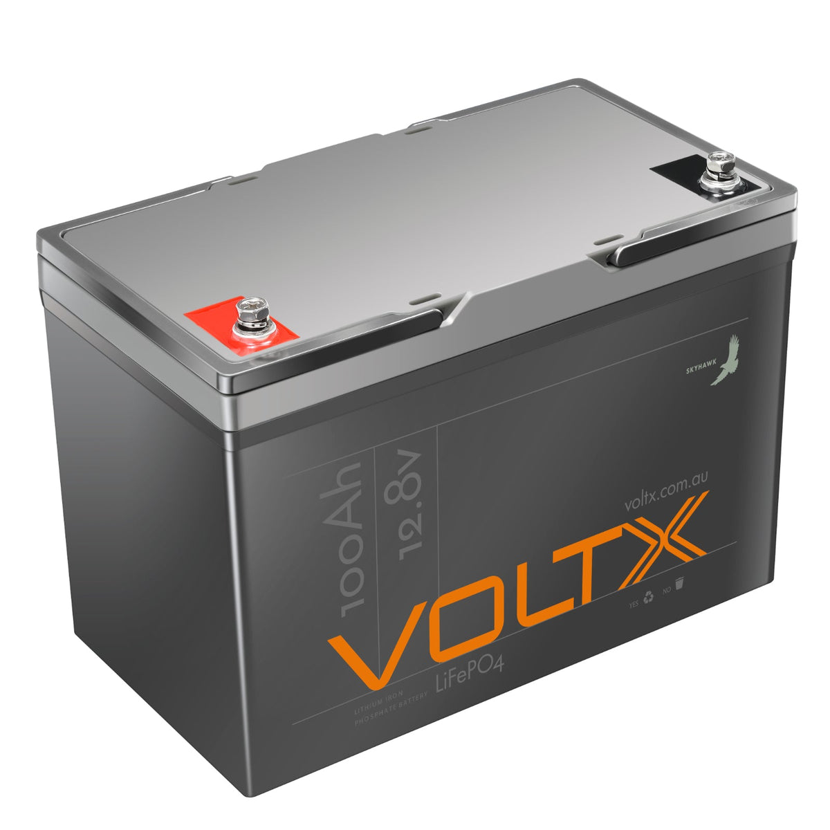 VoltX 12V 100Ah LiFePO4 Lithium Battery, view 2